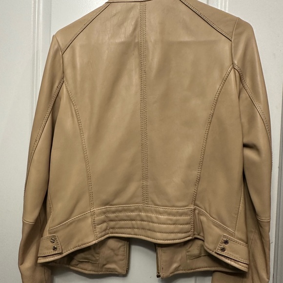 Michael Kors Beige Leather Jacket - Picture 5 of 5